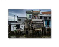 photografie, houses, floating, vietnam, mekong, water, river, life styl