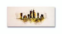 Golden City, reflection, white Backround